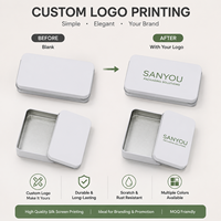 Scatola in Latta Metallica Personalizzata con Logo Stampato, Produttore OEM, Design Semplice e Creativo, Forma Rettangolare con Coperchio per Confezioni Regalo