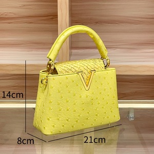 Túi tote họa tiết đà điểu phong cách mới, thời trang nhẹ nhàng sang trọng, đa năng, đeo chéo, túi nữ hợp xu hướng quốc tế7362 # - Product Image 4