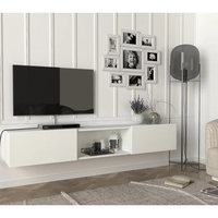 Kabinet Penyimpanan TV Mode Modern Kayu Berdiri Dinding Pabrikan untuk Kabinet Pajangan Ruang Tamu