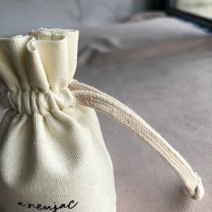 Pequeño de lino de algodón bolsas de embalaje de fondo redondo de lino de algodón con cordón bolsa de viaje - Product Image 5