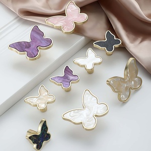 Nordic Luxury Minimalist Butterfly Pulls - Solid Zinc Alloy 6-Color Single Hole <strong>Knobs</strong> &amp; Hooks for Wardrobe/Cabinet/Shoe Cabinet - Product Image 4