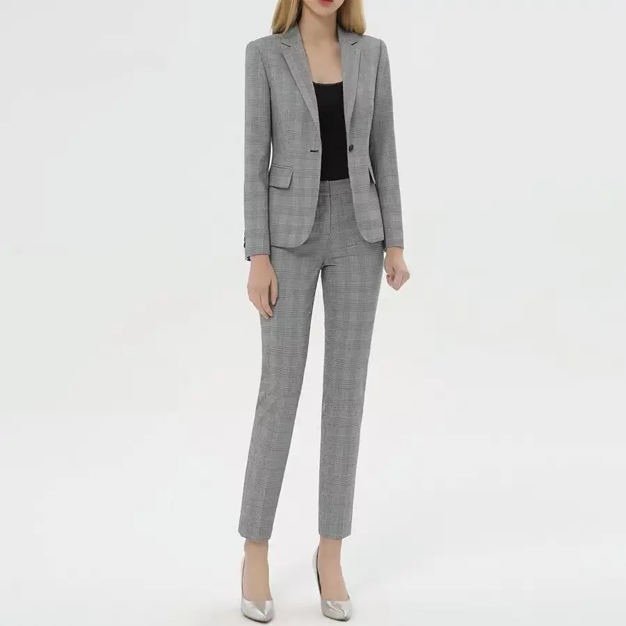 2022 Latest Style Women's Double-breasted Blazer And Trousers Ladies Suits Business Women's Suit For Work