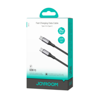 Kabel ponsel Premium, untuk JOYROOM PD 60W pengisian cepat kabel ponsel Premium 1m 2m nilon kepang USB tipe-c kompatibel dengan earphone