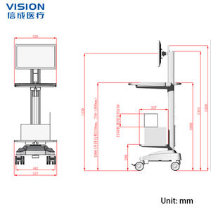 बहु-कार्यात्मक महत्वपूर्ण संकेत चिकित्सा ट्रॉली ओएम/ओडम अनुकूलन समर्थित समर्थित - Product Image 6