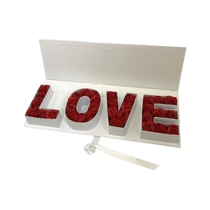 Boîte cadeau je t'aime avec boîte-cadeau rectangle de fleurs en argile pour ma petite amie le jour de la Saint-Valentin cadeau de fête des mères maman - Product Image 3