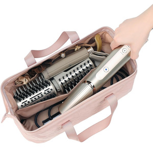 Portable Waterproof Striped Polyester Hair Tools Travel <b>Carrying</b> Bag with Soft Handle for Ladies - Product Image 4