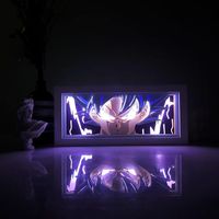 Lampe de nuit en papier sculpté 3D LED moderne, boîte à lumière, branchement sur secteur, batterie, couleurs changeantes, gradation, décorations de chambre, artisanat en papier en gros