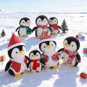 Hot Bán Tùy Chỉnh Chim Cánh Cụt Với Santa Hat Và Khăn Giáng Sinh Đồ Chơi <span class=keywords><strong>2025</strong></span> Nhồi Bông Sang Trọng Búp Bê Chim Cánh Cụt Đồ Chơi Cho Giáng Sinh Bé Quà Tặng - Product Image 1