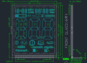 Layar LCD Segmen HTN Monokrom 3 Digit Kustom Tanpa Lampu Latar untuk Pengukur Glukosa Darah - Product Image 6