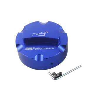 Bouchon de remplissage d'huile en aluminium M Performance rouge et bleu universel pour modification de voiture et amélioration du moteur - Product Image 4