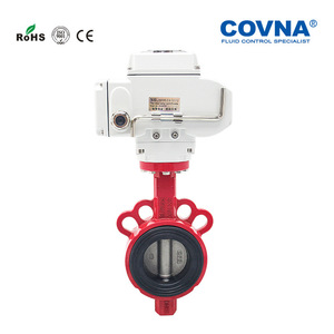 Válvula de Mariposa Eléctrica Tipo Wafer de Aleación de Aluminio Kovina con Revestimiento EPDM AC220V para Uso en Extinción de Incendios - Product Image 3