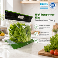 Groothandel CPP Anti-condens voedselveilige trapeziumvormige zakjes met ritssluiting voor fruit- en groenteverpakkingen, hoge transparantie