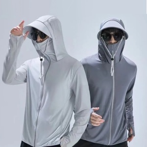 UPF 50+ Sun Protection Polyester Spandex Men's Long Sleeve Mesh Uv Sun Shirts Rash Guard Fishing Shirts Fishing Hoodie - Product Image 6