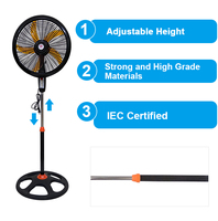 Ventilateur portable à faible tension ajustable, moteur de haute puissance, bruit puissant, nouveau Design 2020