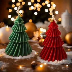 Vente directe d'usine, moule à bougie en silicone fait main en forme de sapin de Noël 3D antiadhésif et sans BPA - Product Image 3