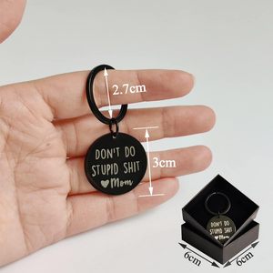 Divertente Portachiavi in Acciaio Inossidabile, Regalo per Adolescenti e Bambini con Design 'Don't Do Stupid Shit', Idea Regalo per Studenti Universitari da Parte della Mamma - Product Image 2