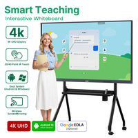 Tableau blanc interactif tactile infrarouge 55 65 75 pouces Écran intelligent LCD Écran tactile numérique pour l'enseignement Réunions à distance
