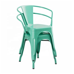 Hiện đại trong nhà ngoài trời Stackable kim loại bên ghế mọi thời tiết sơn tĩnh điện làm mát cho văn phòng nhà phòng tập thể dục rượu căn hộ phòng tắm - Product Image 3