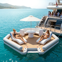 Plateforme flottante gonflable populaire, bar flottant, quai gonflable, pub flottant pour adultes