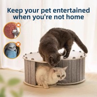 Tunnel pour animaux de compagnie, niche pour chat, grotte de cachette en feutre, design universel quatre saisons, semi-fermé, résistant à l'usure, durable, multicouche, respirant