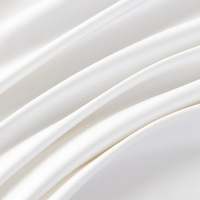 Parure de lit d'hôtel en coton satiné, drap blanc, housse de couette, ensemble de literie pour hôtel étoilé et B&B