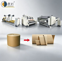 Machine à onduler le carton simple face industrielle, faible déchets pour la fabrication de carton ondulé