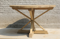 Chinesischer Antiker Vintage Rustikaler Design Recycling-Massivholz Runder Esstisch