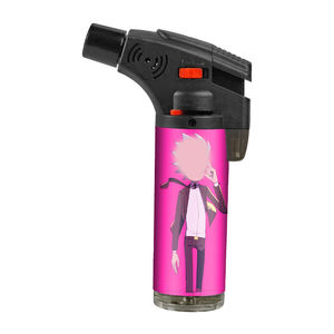 Venta caliente precio al por mayor Gas a prueba de viento logotipos personalizados divertido Grado Superior inclinado antorcha encendedor - Product Image 5