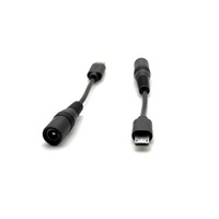 Cable de Alimentación DC5.5x2.1mm Hembra a Micro 5 Pines/Tipo C, Cable de Carga USB C a Adaptador Micro USB para Laptop, Router, Cámara