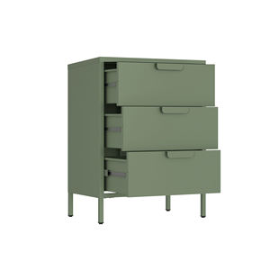 Armoire à 3 tiroirs en métal écologique <span class=keywords><strong>pour</strong></span> salon, armoire de rangement en acier moderne et durable avec tiroirs <span class=keywords><strong>pour</strong></span> cuisine - Product Image 4