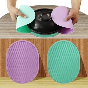 Hottest Nordic Simple Design <b>Silicone</b> Insulation <b>Mat</b> Home Kitchen Plate Dining Table <b>Mat</b> Set Modern Style Wholesale - Product Image 1
