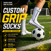 Chaussettes de sport d'extérieur pour la course, le cyclisme et le football, mi-mollet, avec grip, logo personnalisé, antidérapantes, tricotées, toutes saisons