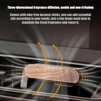 Diffuseur de parfum en bois pour voiture, clip de ventilation, bâtonnets en noyer noir, désodorisant pour sortie d'air automobile, support d'aromathérapie 100% naturel