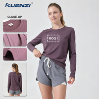 Camiseta de Manga Larga con Cuello Redondo de Algodón Mercerizado con Nitrógeno Líquido Kuenzi RTS, 100% Algodón, 190 g/m², Talla Grande para Mujer