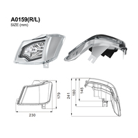 Nouveau phare LED R/L feux de croisement pour modèles de tracteur Kubota L2501H L3200H L3301DT L3800DT L3901H L4600DT L4701H aluminium 6500K