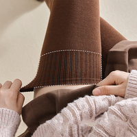 Chaussettes thermiques personnalisées en gros pour femmes, au-dessus du genou, chaudes, tricotées, extra longues, pour l'automne et l'hiver, pour filles