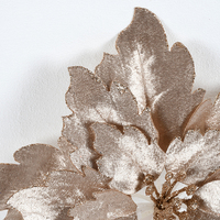 Poinsettia doré paillettes fleurs de Noël décorations artificielles pour arbre pour la saison des vacances