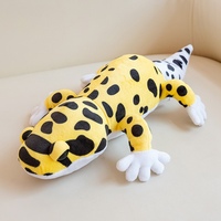 Sac à dos en peluche lézard léopard jaune à pois personnalisé en gros pour enfants, idéal pour les voyages en extérieur et comme cadeau