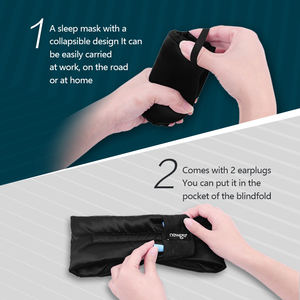לוגו מותאם אישית סופר רך & נוח משי 100% הפסקת מסכת עיניים שינה עבור נסיעות מטוס nap - Product Image 5
