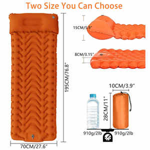 Portable Pvc Flocage Gonflable Air Matelas Reine Double <span class=keywords><strong>Camping</strong></span> Lit Ensemble Moderne Pique-Nique Voiture Up Multi-Fonctionnel Contemporain - Product Image 3