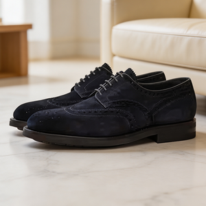 Chaussures Derby pour hommes, nouveau style, en cuir suédé, pour mariage, affaires, bureau, OEM ODM, 30 ans d'expérience en usine - Product Image 4