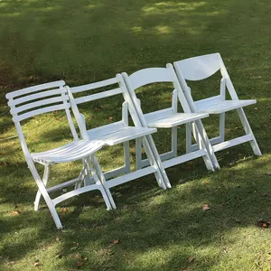 Venta al por mayor plegable al aire libre de resina blanco negro boda campamento comedor banquete silla relajante sillas de plástico plegables para eventos fiesta