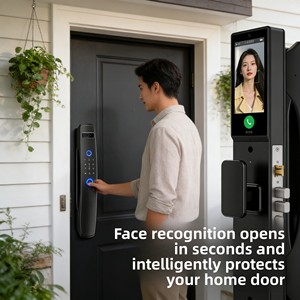 Serrure de porte intelligente entièrement automatique <span class=keywords><strong>K5</strong></span> pour usage domestique, antivol, pour portes en bois et aluminium, avec reconnaissance faciale et veineuse (palm vein) visuelle - Product Image 6