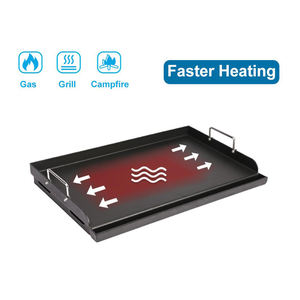 Plaque de gril de table en acier inoxydable massif de taille universelle petite plaque de cuisson pour barbecues à <span class=keywords><strong>gaz</strong></span> <span class=keywords><strong>et</strong></span> à charbon de bois fer métal GS certifié - Product Image 4
