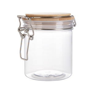 Frasco de Plástico Transparente Hermético de 500 ml con Tapa Abatible, Fácil de Usar, en Forma Redonda, para Envasar Té - Product Image 6