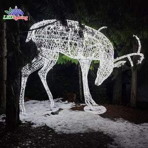 Kundenspezifische Outdoor Warme 3D LED <span class=keywords><strong>Rentier</strong></span> Leuchtende Weihnachtsdekoration - Product Image 5