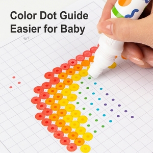 Papier d'art à points pour enfants, feuilles de travail réutilisables à motifs de pixels pour tout-petits, sans marqueurs à points pour l'apprentissage précoce - Product Image 6