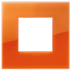 Vimar Placca Classic 2M Reflex Orange Wall <b>Switch</b> 9x9cm - Product Image 1
