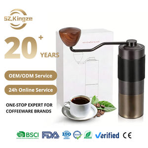 Kingze Fournisseurs Vérifiés CNC Moulin à Fraises en Acier Inoxydable 420 Mini Moulin à Café Manuel Portable pour Extérieur - Product Image 1