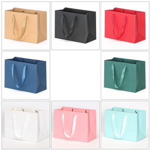 Bolsa de papel con logotipo personalizado, color blanco, barata, para compras - Product Image 4